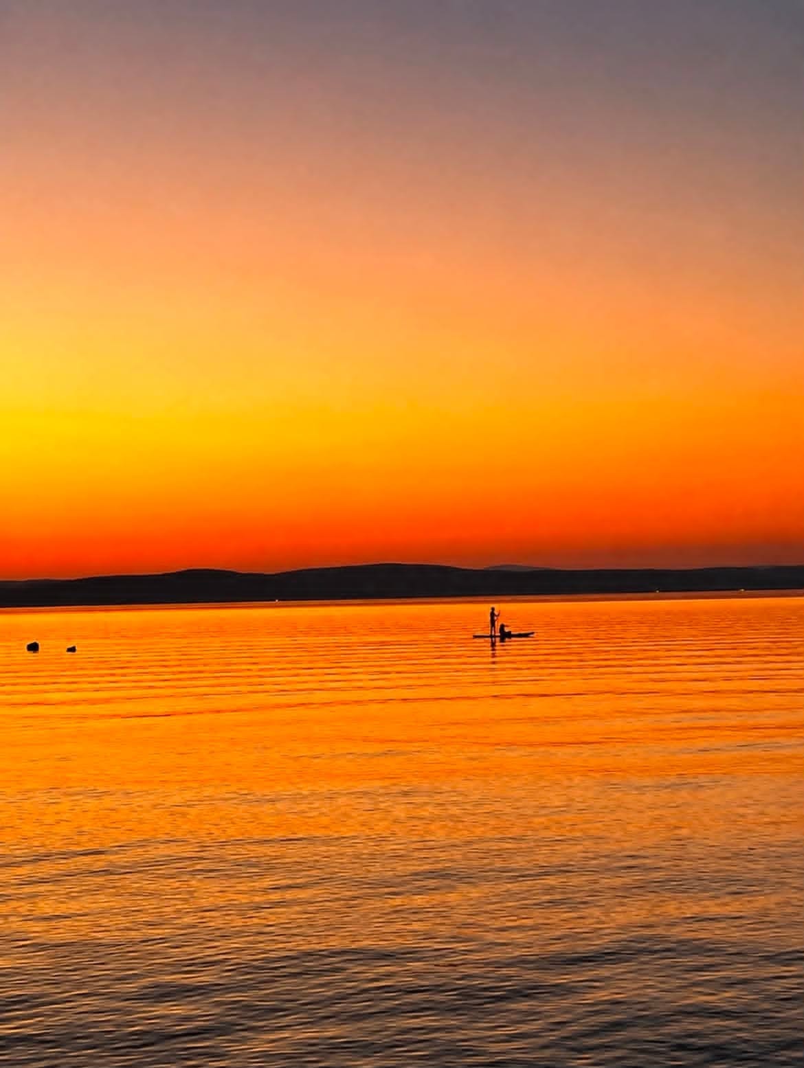 Naplemente a Balaton fölött